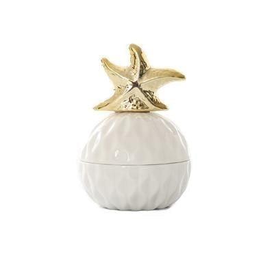 White and Gold Porcelain Jewelry Box